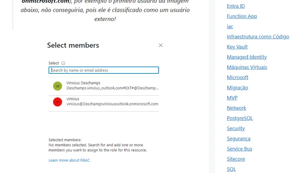Conceder acesso a um projeto no Dev Box