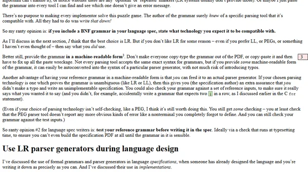 In which I have Opinions about parsing and grammars
