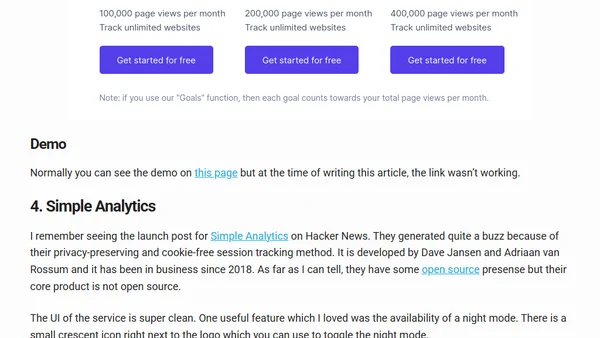 Privacy Preserving Google Analytics Alternatives