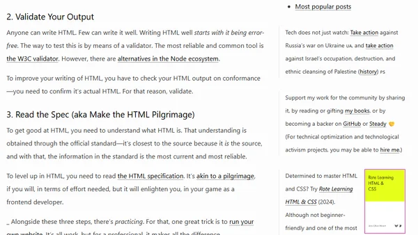 How to Improve Your HTML Game