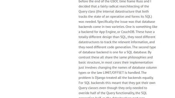 The State of MultiDB (in Django)