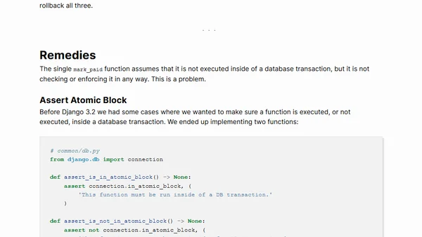 One Database Transaction Too Many