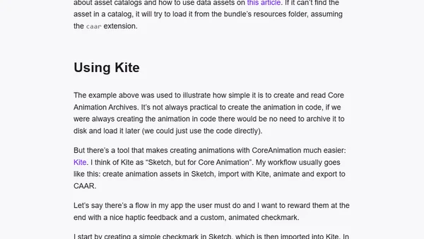 Animations are assets: using Core Animation archives on iOS