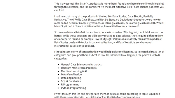 Generating the Ultimate List of 41 Data Science Podcasts by Crowdsourcing Google Results