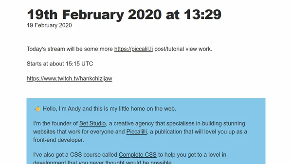 19th February 2020 at 13:29