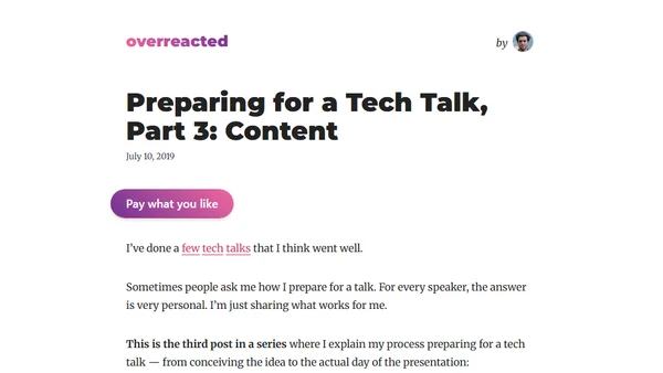Preparing for a Tech Talk, Part 3: Content