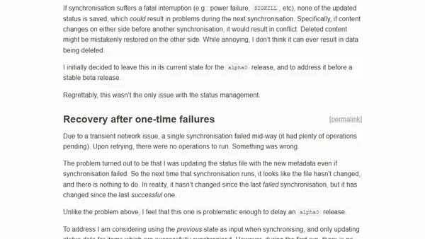 vdirsyncer: rewriting status management