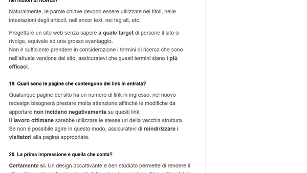 Non Puoi Perderti gli altri 10 Fattori da Considerare per il Redesign di un Sito o di un Blog