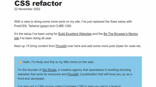 CSS refactor