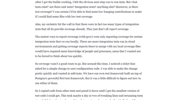 First month on a database team