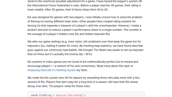 Writing Software for an Among Us League