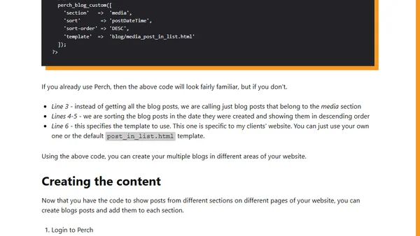 Multiple blogs with Perch CMS