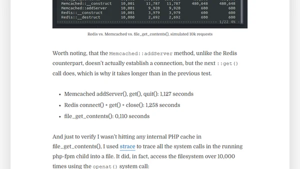 Redis vs Memcached vs file_get_contents