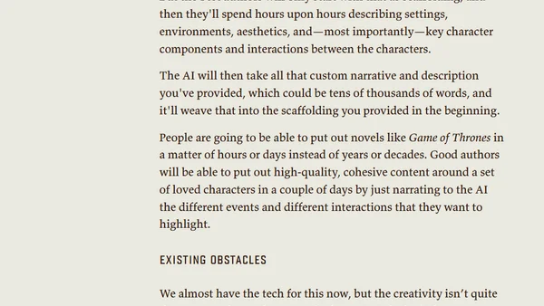 AI Novels Are Coming