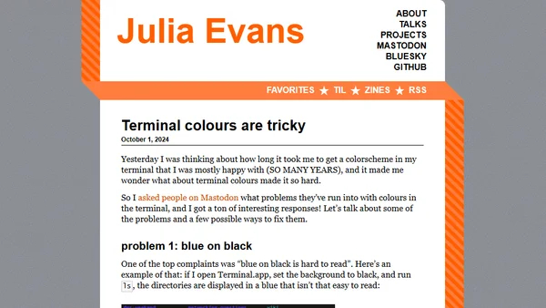 Terminal colours are tricky