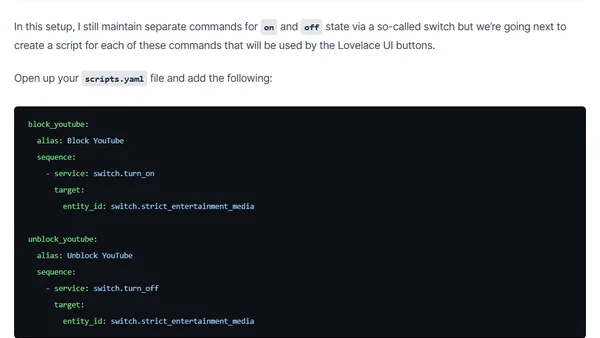 Home Assistant YouTube DNS Blocking with AdGuard and Lovelace Buttons Setup