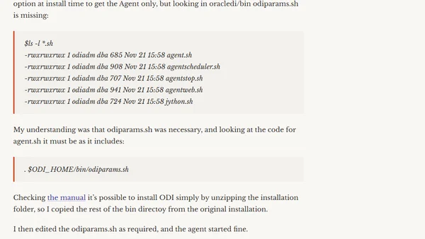 ODI Server install - missing odiparams.sh file