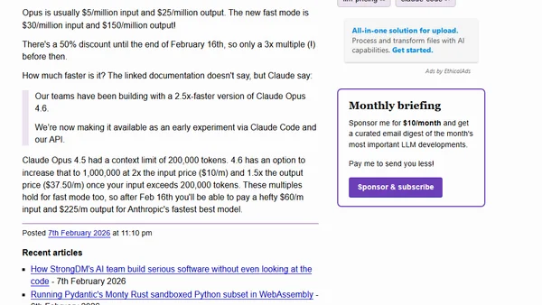 Claude: Speed up responses with fast mode