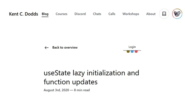useState lazy initialization and function updates
