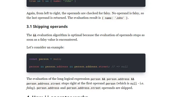 How && and || Operators Really Work in JavaScript