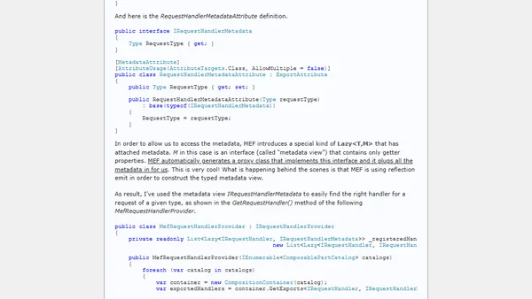 Using MEF in a Request/Response Service Layer