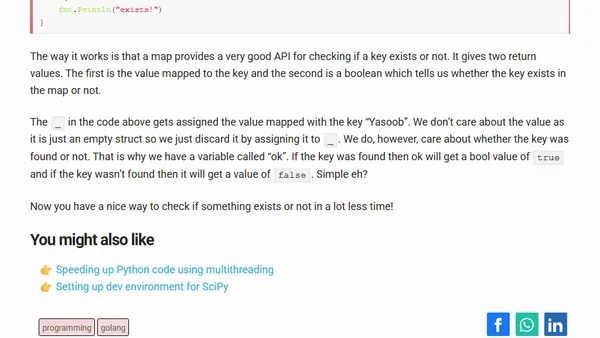 Golang: Check if a key exists in map