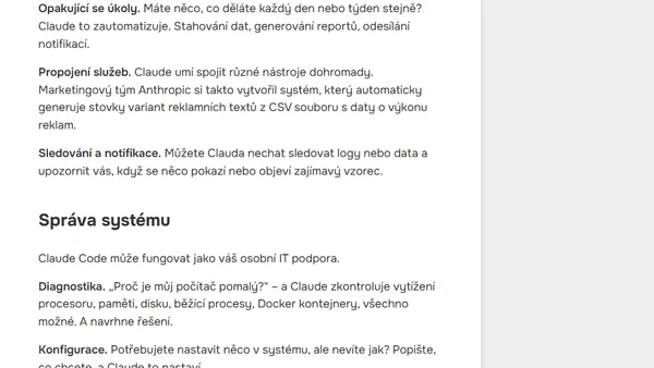 Co všechno umí Claude Code