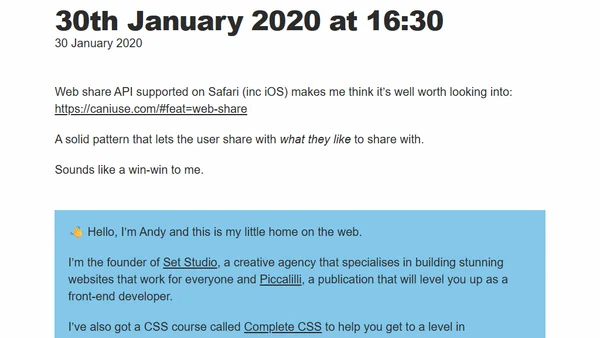 30th January 2020 at 16:30