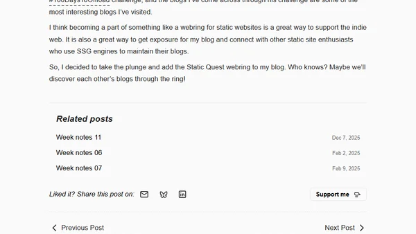 Adding Static Quest webring