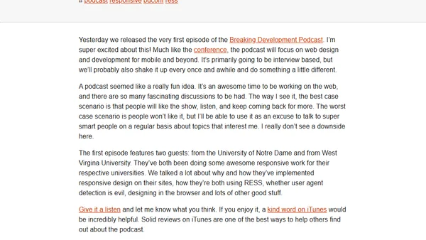 The Breaking Development Podcast