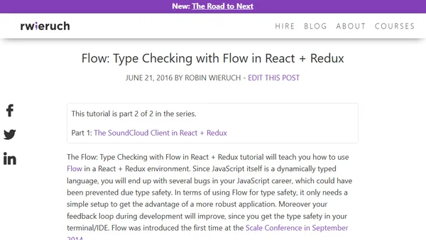 Flow: Type Checking with Flow in React + Redux