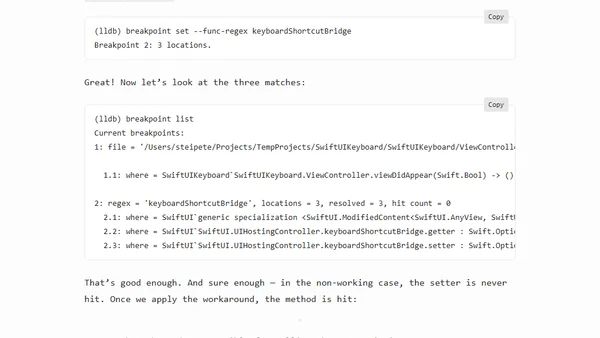 Fixing keyboardShortcut in SwiftUI