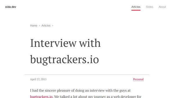 Interview with bugtrackers.io