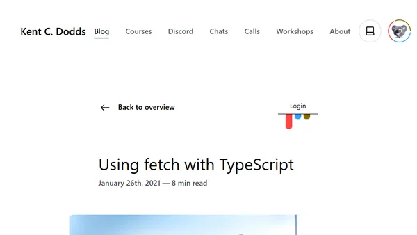 Using fetch with TypeScript