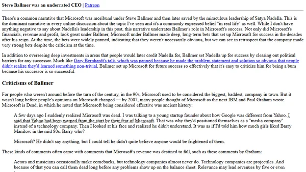 Steve Ballmer was an underrated CEO