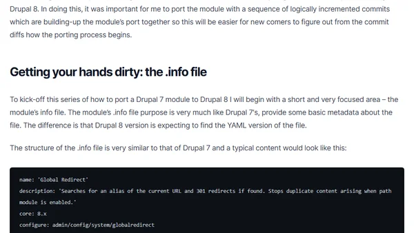 Drupal 8 module development #1 – kickoff