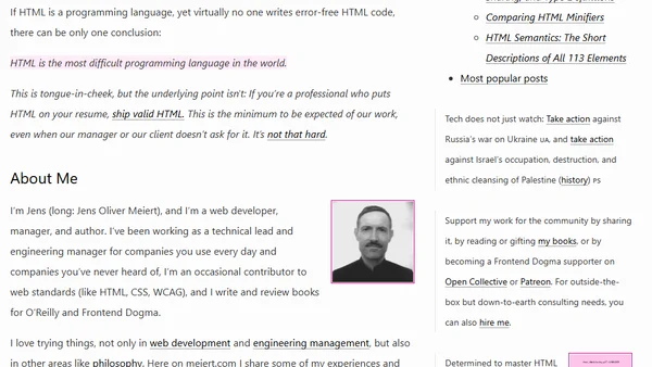 HTML—the Most Difficult Programming Language in the World