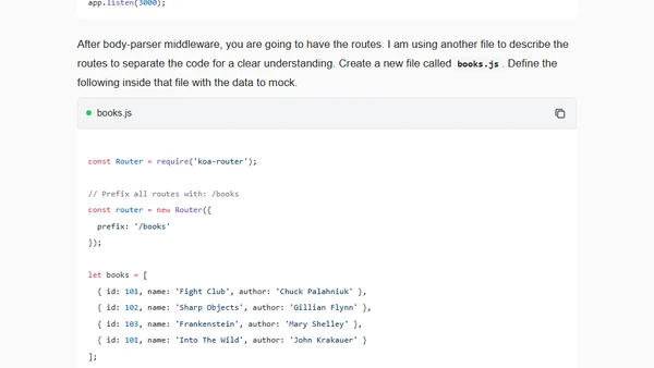 Building a REST API with Koajs