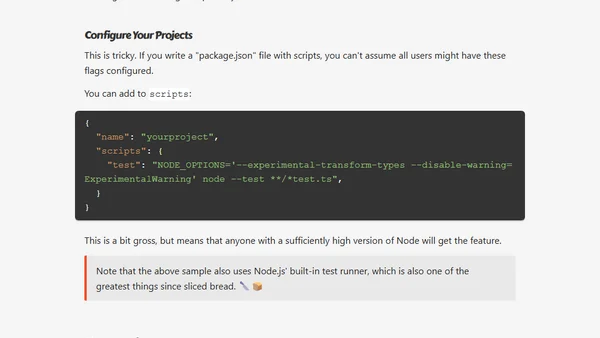 Node.js can run TypeScript