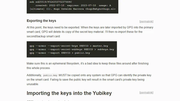 Using a Yubikey for GPG