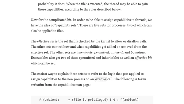 Linux Capabilities: Why They Exist and How They Work
