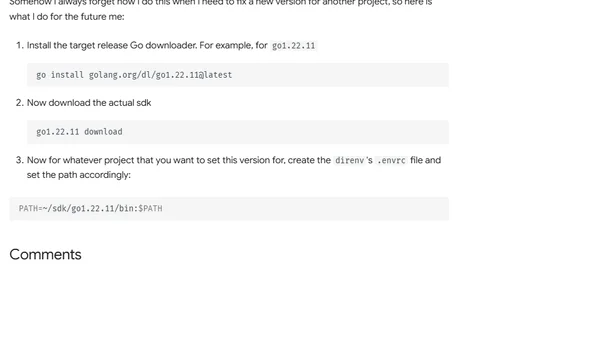 Managing multiple Go versions