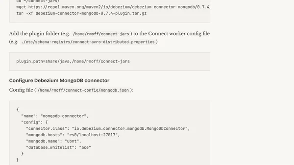 Streaming Data from MongoDB into Kafka with Kafka Connect and Debezium