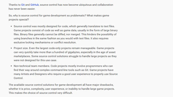 What is the best Source Control for game development ?