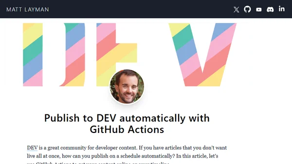 Publish to DEV automatically with GitHub Actions