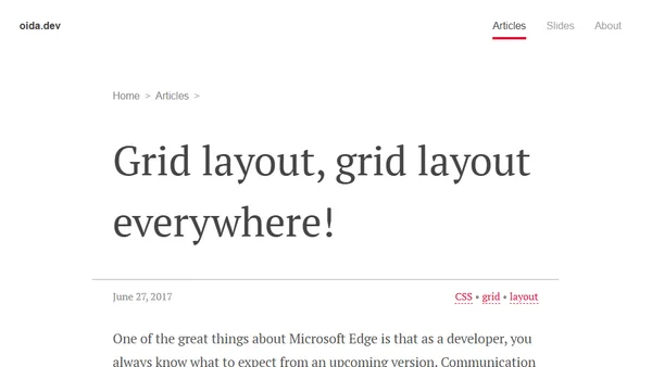 Grid layout, grid layout everywhere!
