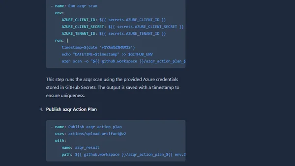 Automate Azure Quick Review with GitHub Actions