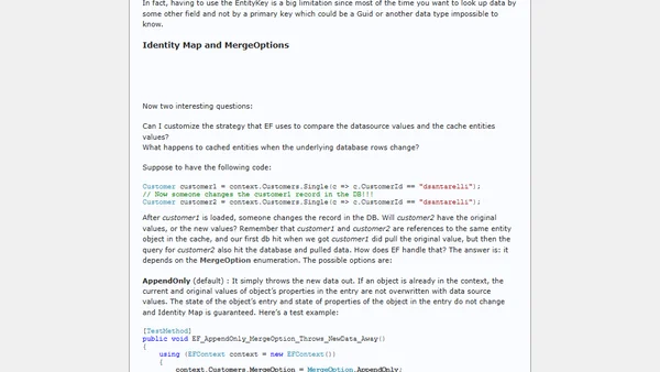 [Entity Framework v4] Identity map pattern