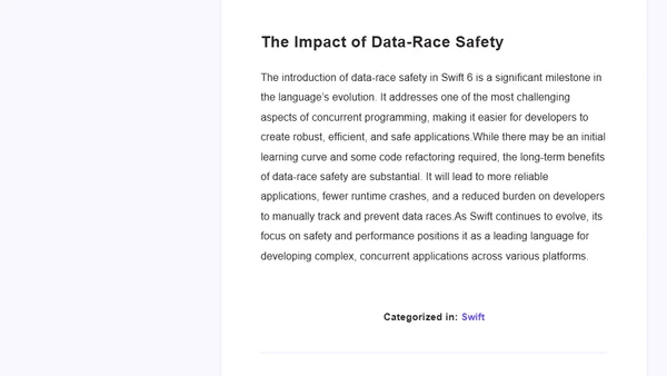 Data Race Safety Swift 6