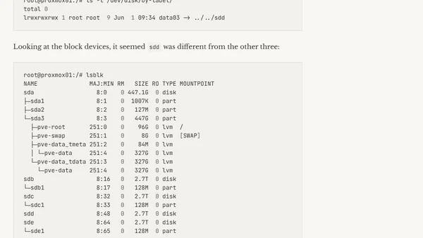 Commissioning my Proxmox Server - OS and filesystems